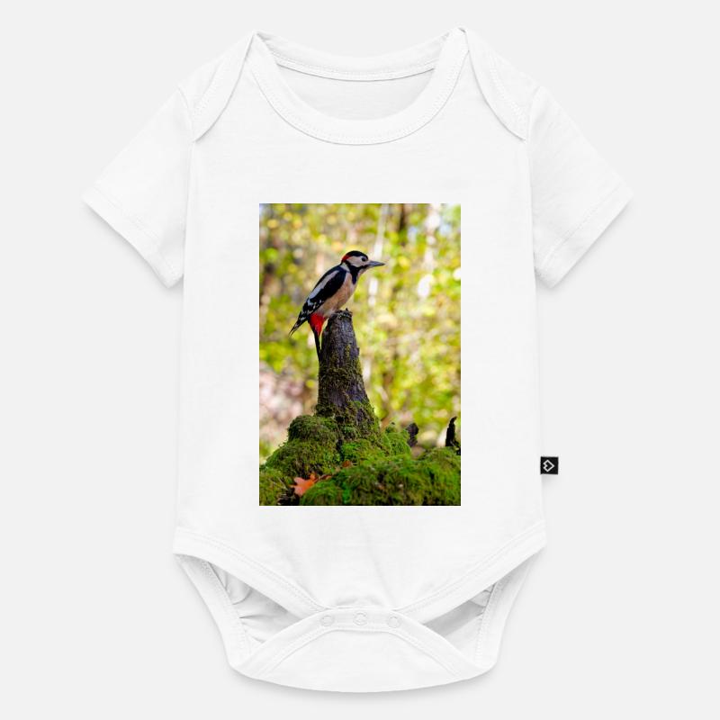 Forêt de pics à crête pourpre - Body à manches courtes Premium Bébé - blanc