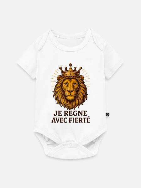 Sternzeichen Löwe - Baby Premium Kurzarmbody - Weiß