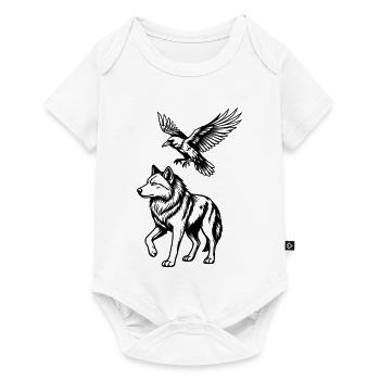 Wolf & Raven - Baby Premium short-sleeve bodysuit - white - Front