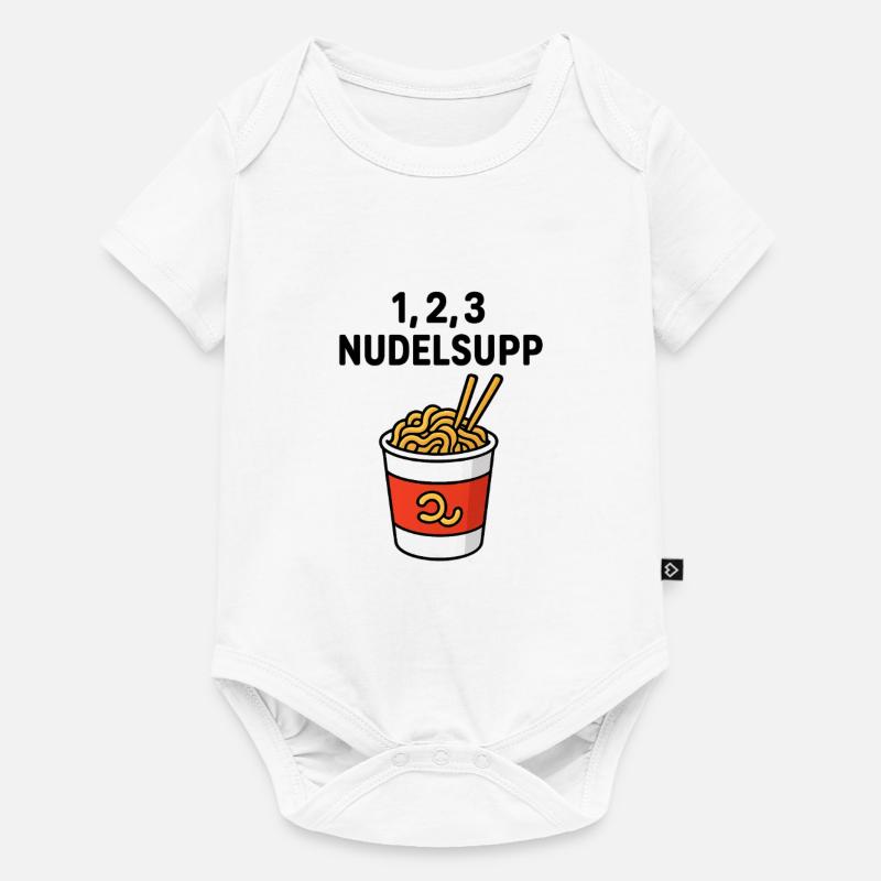1-2-3_Nudelsupp - Body à manches courtes Premium Bébé - blanc