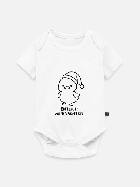 entlich weihnachten - Baby Premium Kurzarmbody - Weiß