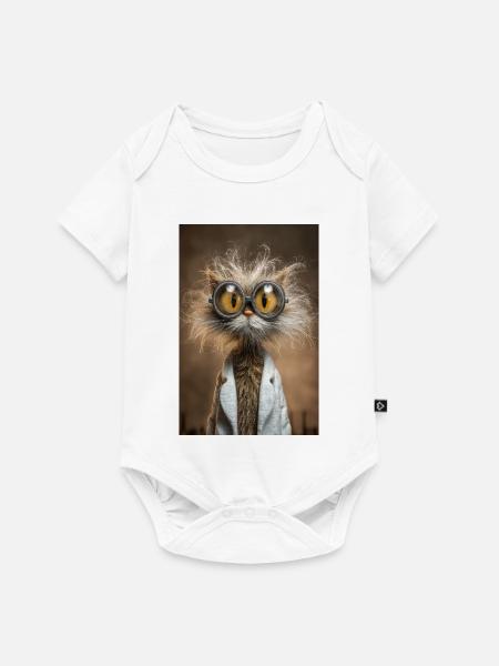 Steampunk-Katzenwissenschaftler - Baby Premium Kurzarmbody - Weiß