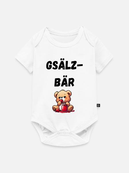 Gsälzbär Schwäbisch - Baby Premium Kurzarmbody - Weiß