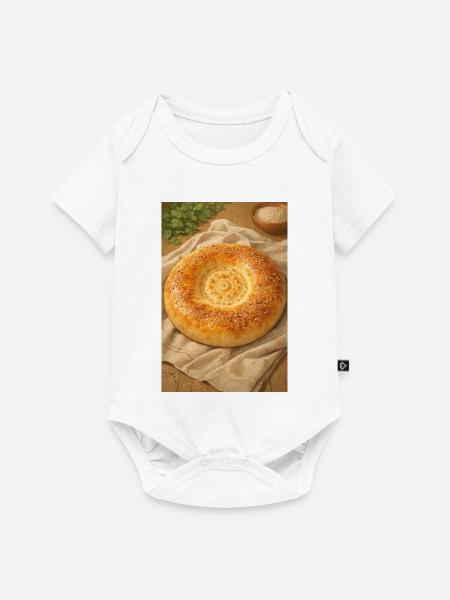 Sesamring-Brot - Baby Premium Kurzarmbody - Weiß