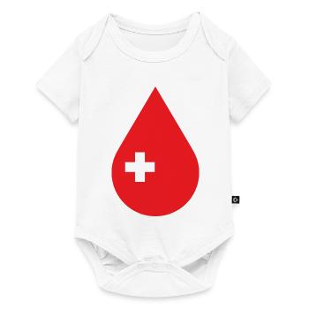 Donate blood, blood donation service, blood donors - Baby Premium short-sleeve bodysuit - white - Front