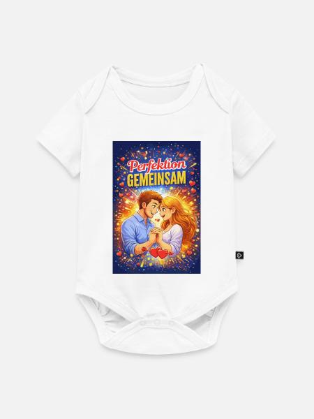 Perfektion Gemeinsam Pärchenliebe - Baby Premium Kurzarmbody - Weiß