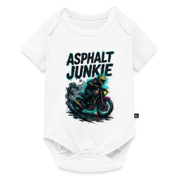 asphalt junkie - moto - Body à manches courtes Premium Bébé - blanc - Devant