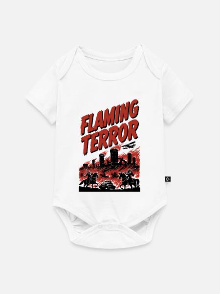 Flammender Terror: Stadtbrand - Baby Premium Kurzarmbody - Weiß