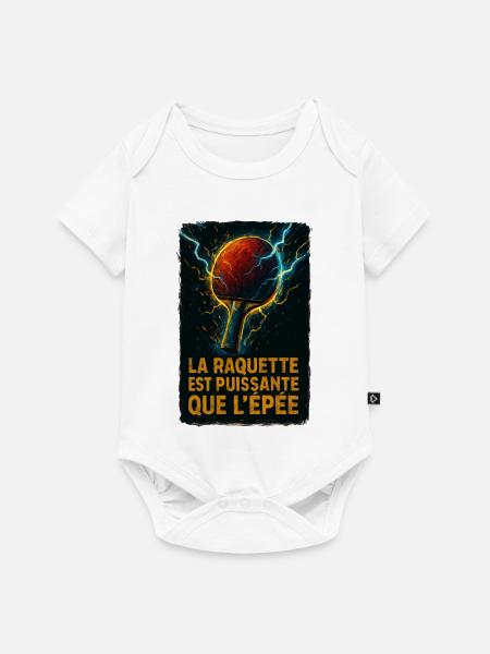 Zerstört den Sieg! Tischtennis - Baby Premium Kurzarmbody - Weiß
