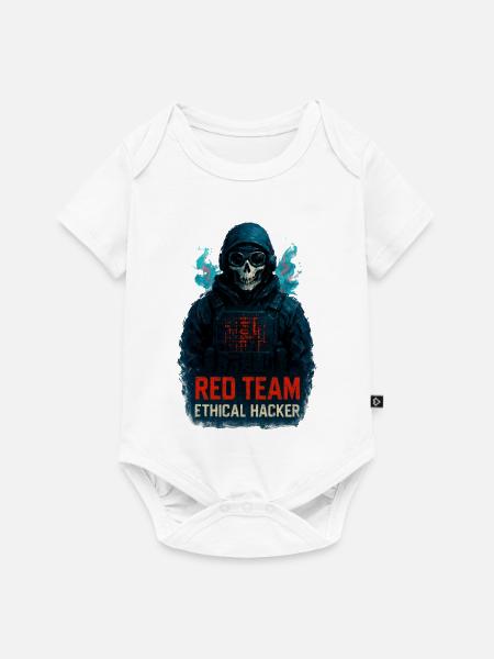 RED TEAM Ethischer Hacker - Baby Premium Kurzarmbody - Weiß