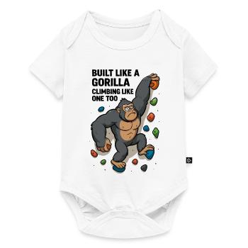Bloc drôle – Chemise d’escalade de Gorille Cartoon - Body à manches courtes Premium Bébé - blanc - Devant