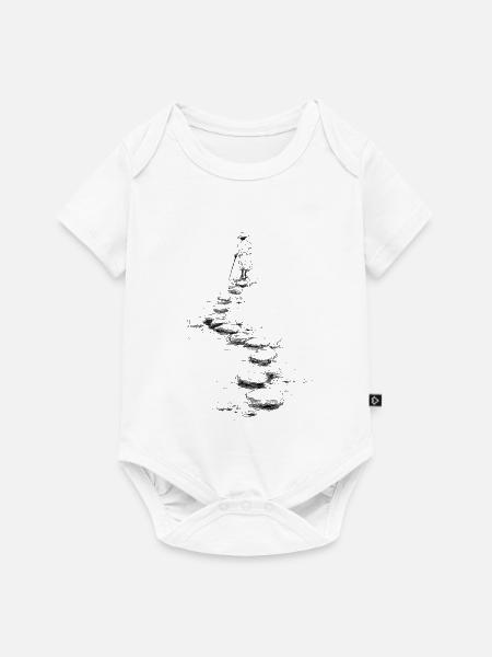 walk the path - Baby Premium Kurzarmbody - Weiß