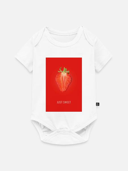 Erdbeere Just sweet - Baby Premium Kurzarmbody - Weiß