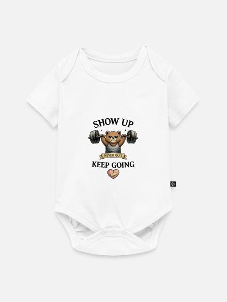 Keep Going - Baby Premium Kurzarmbody - Weiß