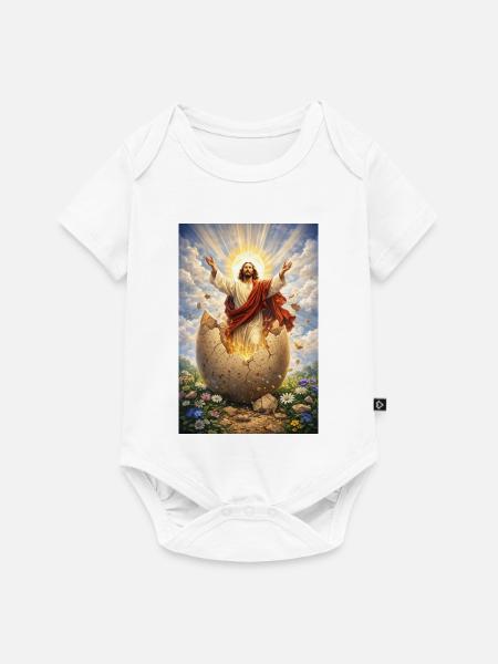 Auferstehung aus Eierbruch - Baby Premium Kurzarmbody - Weiß