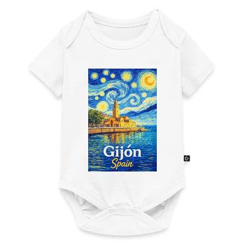 Gijón, Espagne - Body à manches courtes Premium Bébé - blanc - Devant