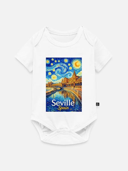 Seville Spain - Baby Premium Kurzarmbody - Weiß