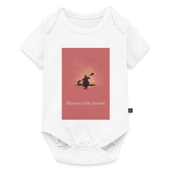 Where Water Slows The World Canoe Poster - Baby Premium short-sleeve bodysuit - white - Front