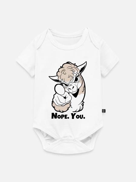 Nope. You. Alpaka  - Baby Premium Kurzarmbody - Weiß