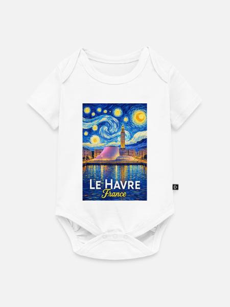 Le Havre, Frankreich - Baby Premium Kurzarmbody - Weiß
