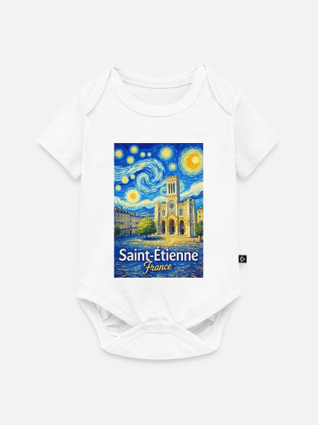 Saint-Étienne, Frankreich - Baby Premium Kurzarmbody - Weiß