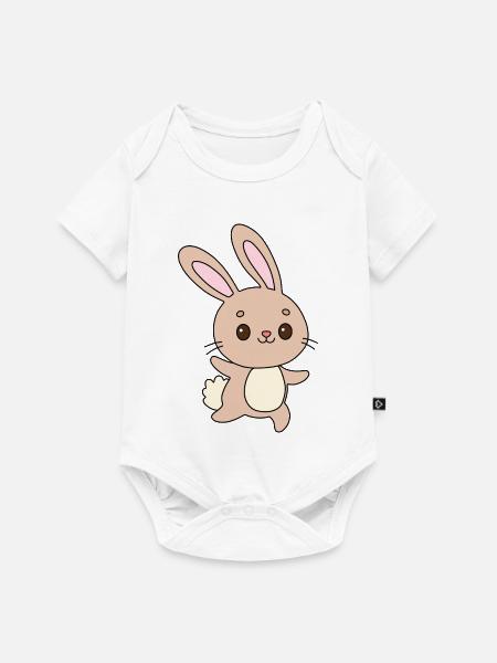 Pastel Bunny Cheer - Baby Premium Kurzarmbody - Weiß