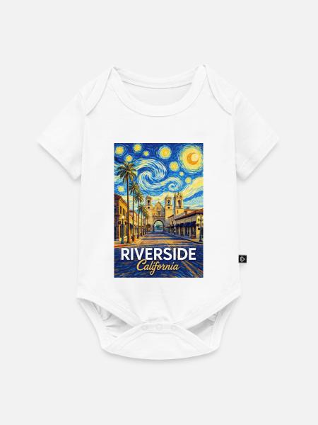 Riverside, Kalifornien - Baby Premium Kurzarmbody - Weiß