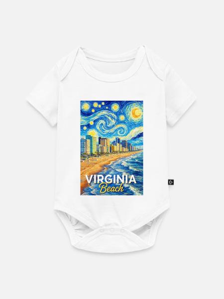 Virginia Beach - Baby Premium Kurzarmbody - Weiß