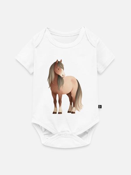 Pferd - Baby Premium Kurzarmbody - Weiß