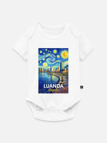 Luanda Abendstern Küstenpoesie - Baby Premium Kurzarmbody - Weiß