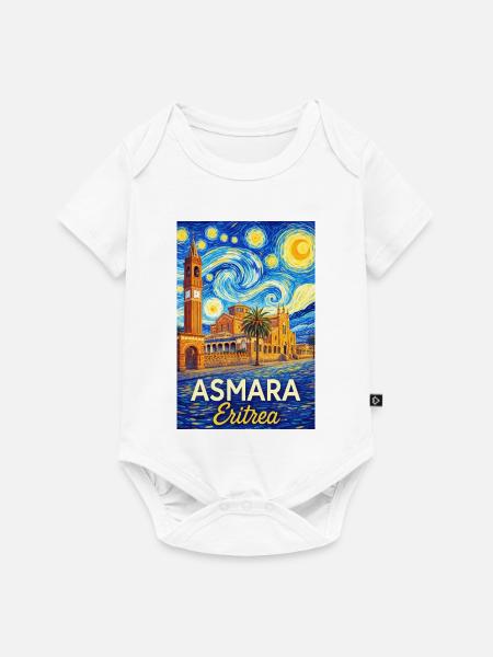 Asmara Eritrea Sternenstadt - Baby Premium Kurzarmbody - Weiß