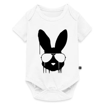 Cool Bunny Glasses Graffiti - Baby Premium short-sleeve bodysuit - white - Front