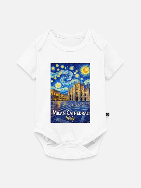 Milaner Dom Sternennacht - Baby Premium Kurzarmbody - Weiß