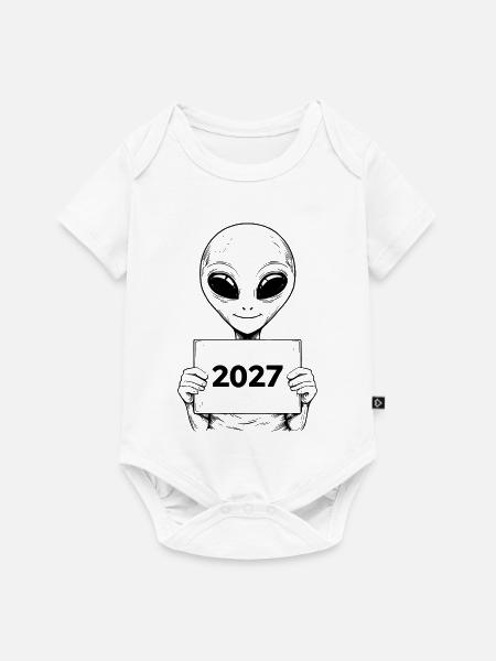 außerirdischer Besucher - Baby Premium Kurzarmbody - Weiß