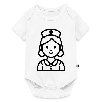 Krankenschwester - Baby Premium Kurzarmbody - Weiß - Vorne