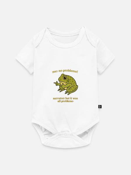 Frosch Sprüche Problemo Remix - Baby Premium Kurzarmbody - Weiß