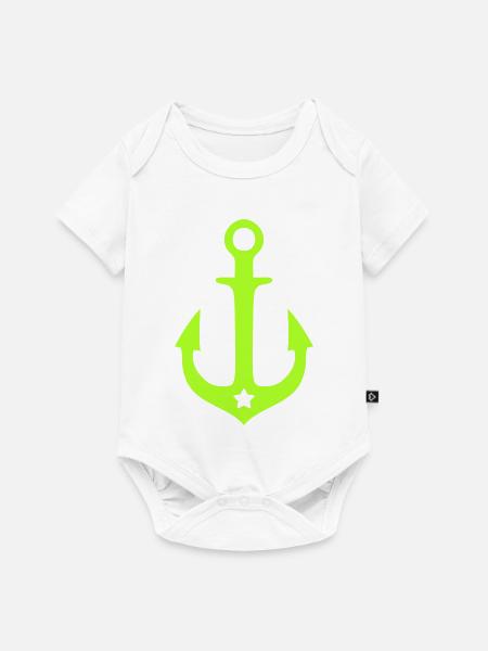 Neonanker mit Sternenbadge - Baby Premium Kurzarmbody - Weiß