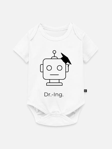 Dr.-Ing. Roboterkopf - Baby Premium Kurzarmbody - Weiß