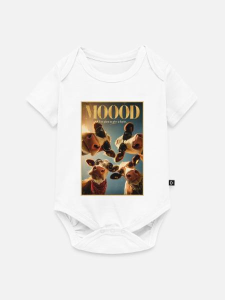 Mood Moo: Glam-Kuh-Poster - Baby Premium Kurzarmbody - Weiß