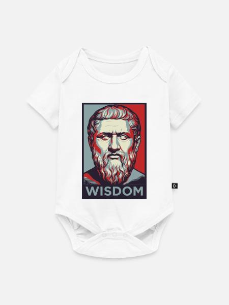 Wisdom Portrait Pop Art - Baby Premium Kurzarmbody - Weiß