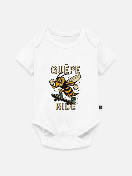Wespenfahrt – Bee Proud - Baby Premium Kurzarmbody - Weiß