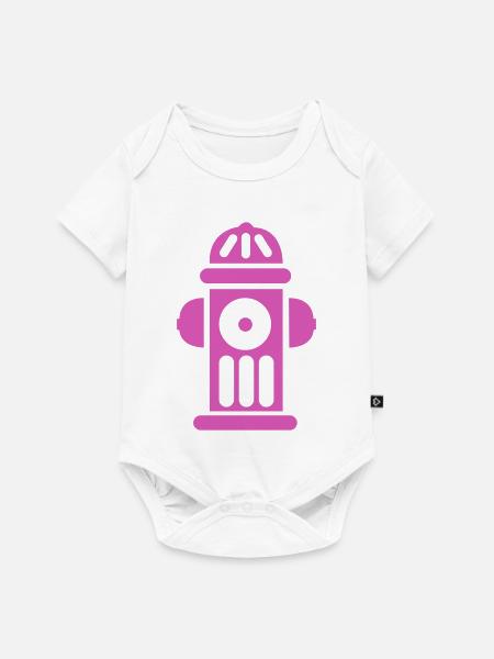 Magenta Hydrant Pop Art Symbol - Baby Premium Kurzarmbody - Weiß