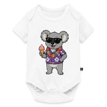 Koala Hawaii Eis - Baby Premium Kurzarmbody - Weiß - Vorne