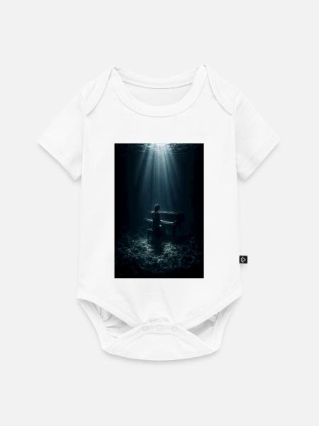 Unterwasser-Klavier-Träumerin - Baby Premium Kurzarmbody - Weiß