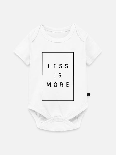 Weniger ist mehr - Less is more - Baby Premium Kurzarmbody - Weiß