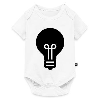 Glühbirne, Idee, Innovation, ideal für - Baby Premium Kurzarmbody - Weiß - Vorne