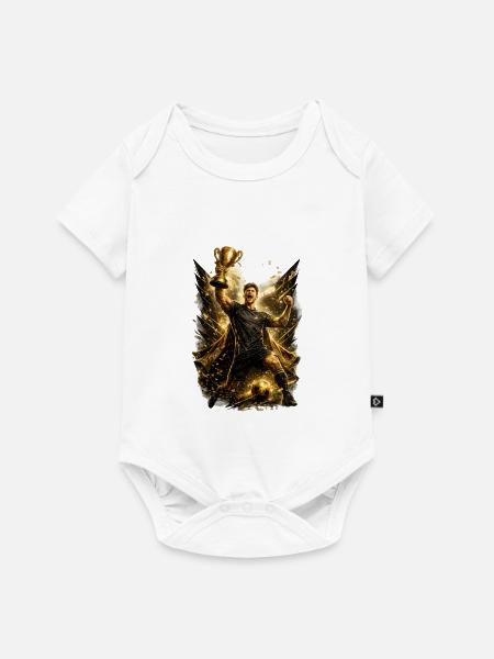 Sieger mit Goldflügeln - Baby Premium Kurzarmbody - Weiß