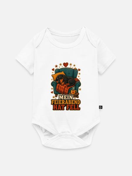 Mein Feierabend hat Fell - Baby Premium Kurzarmbody - Weiß