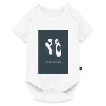 Affiche de ballet – Certains rêves commencent sur la pointe des pieds - Body à manches courtes Premium Bébé - blanc - Devant