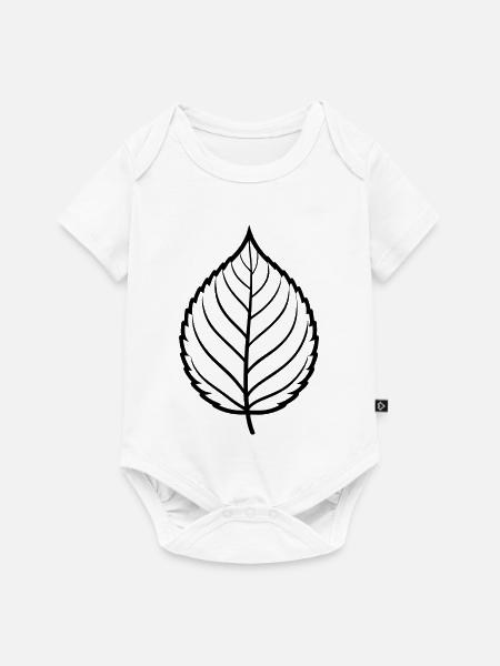 Birkenblatt - Baby Premium Kurzarmbody - Weiß